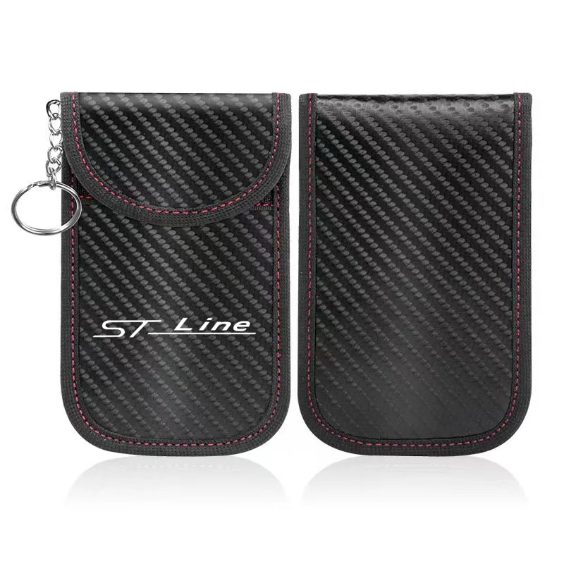

Car Fob Signal Blocker Carbon Fiber RFID Electromagnetic Shielding Key Package For Ford Focus mk2 st Vignale / st-line f150