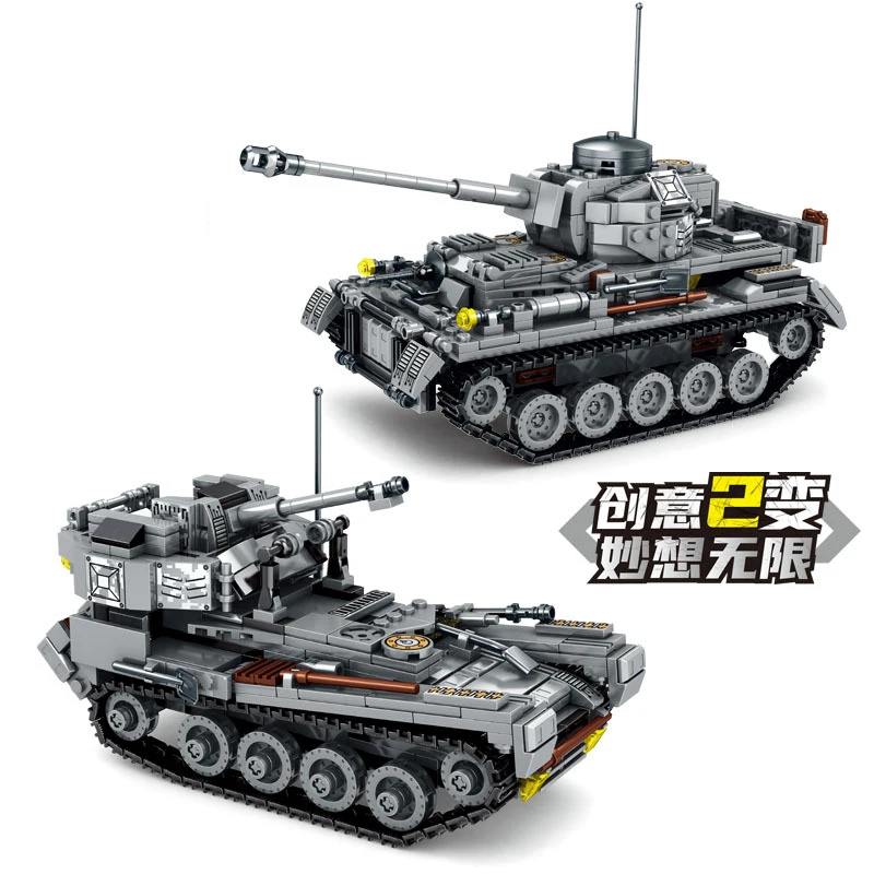 

Creatored 2 in 1 1934 Panzerkampfwagen IV Tank World War Building Blocks Kit Bricks Classic Sets Model Kids Toys Childrens