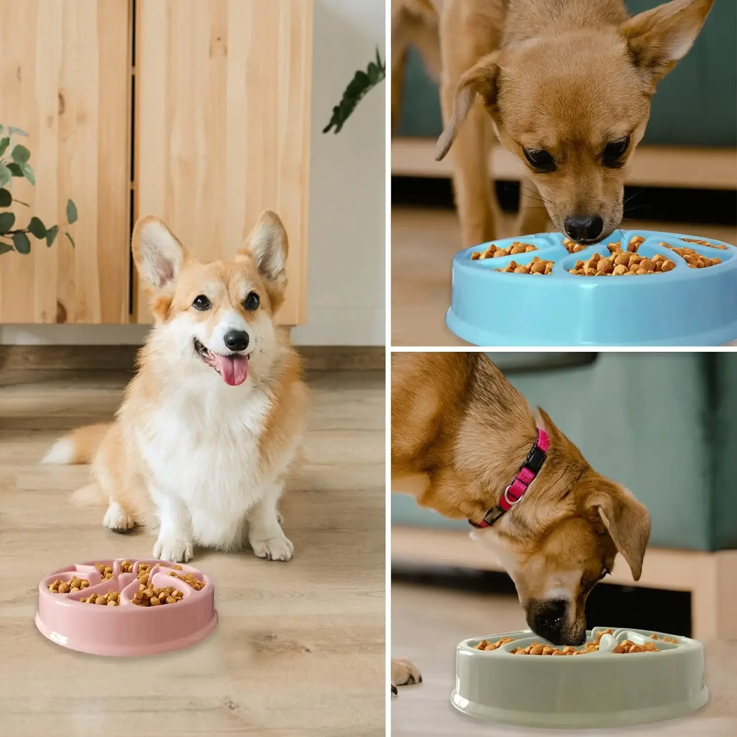 Миска для медленного кормления домашних животных забавная Нескользящая миска