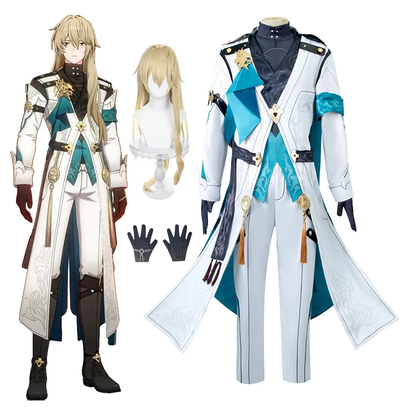 

Luocha Cosplay Costume Halloween Anime Honkai Star Rail Carnival Men's Clothing Uniform Suit Including Gloves