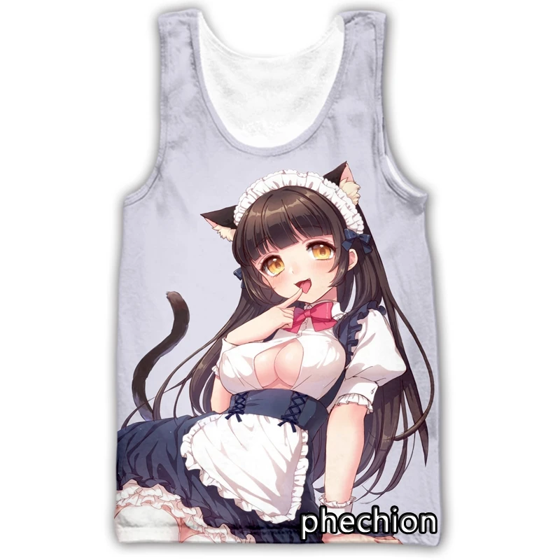 

Новый модный мужской/женский мультяшный сексуальный жилет для девушек с 3D принтом без рукавов уличная одежда мужские свободные спортивные майки A121