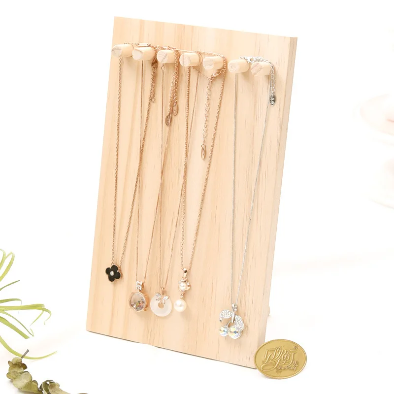 Wooden Jewelry Display Stand, Wooden Necklace Jewelry Display Organizer Bracelet Holder for Shows, Wooden Bracelet Watch Display