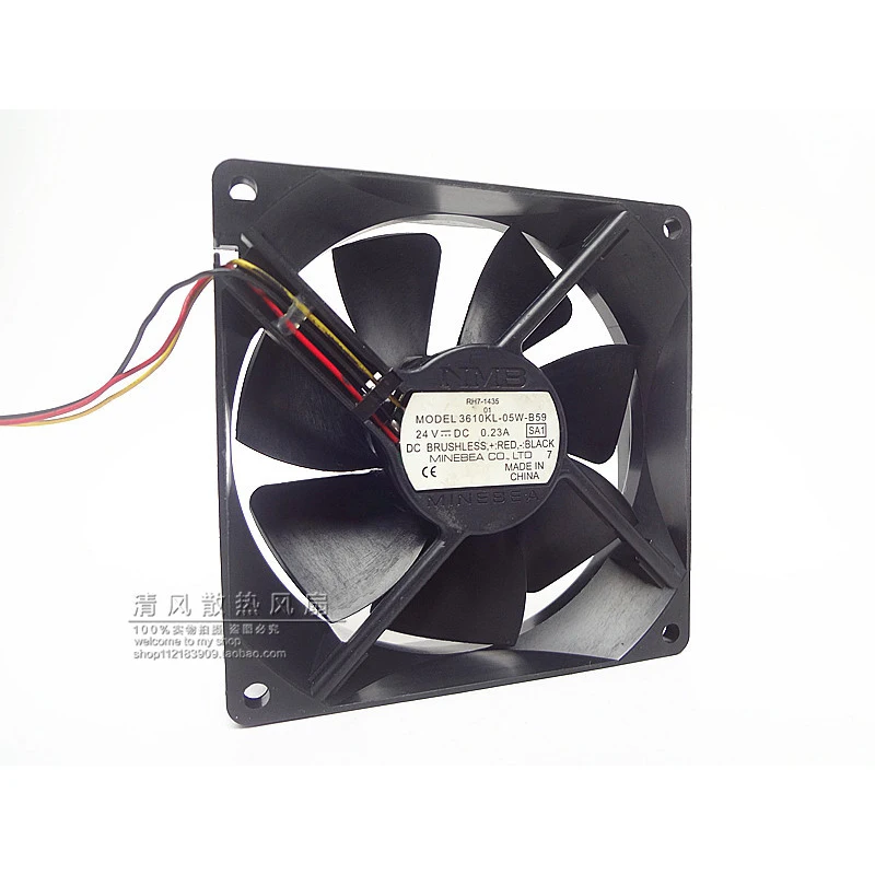 Original 9025 24V 0.23A 9CM 3-wire inverter Industrial computer fan 3610NL-05W-B59 | Case Fans