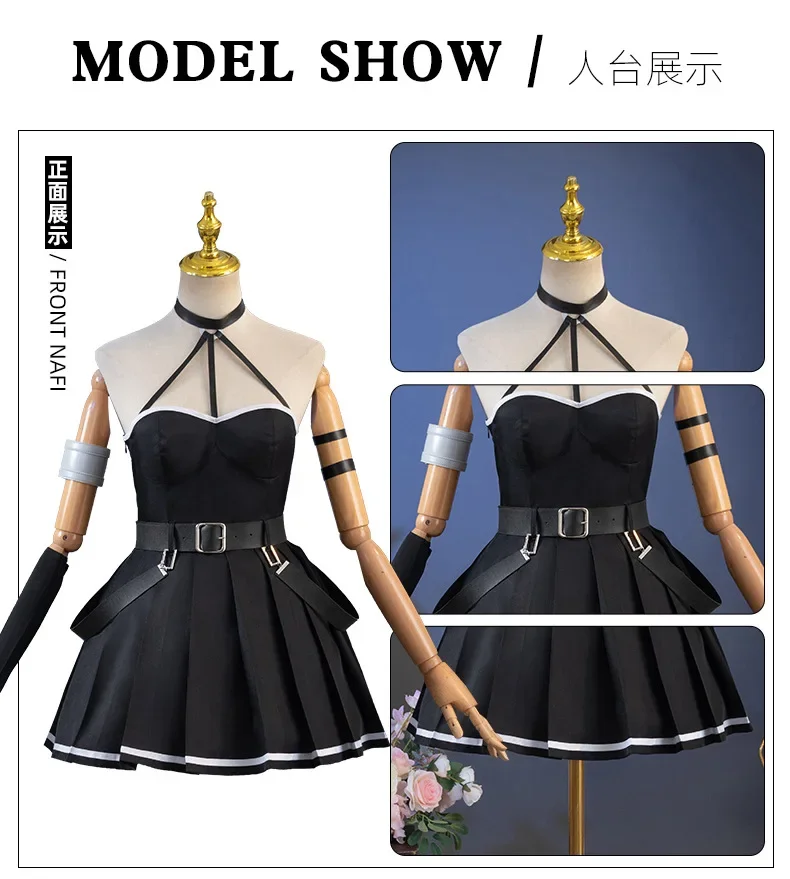 Аниме Frieren Beyond Journey's End Raoffh Ubel Косплей Костюм Одежда для косплея Черная униформа