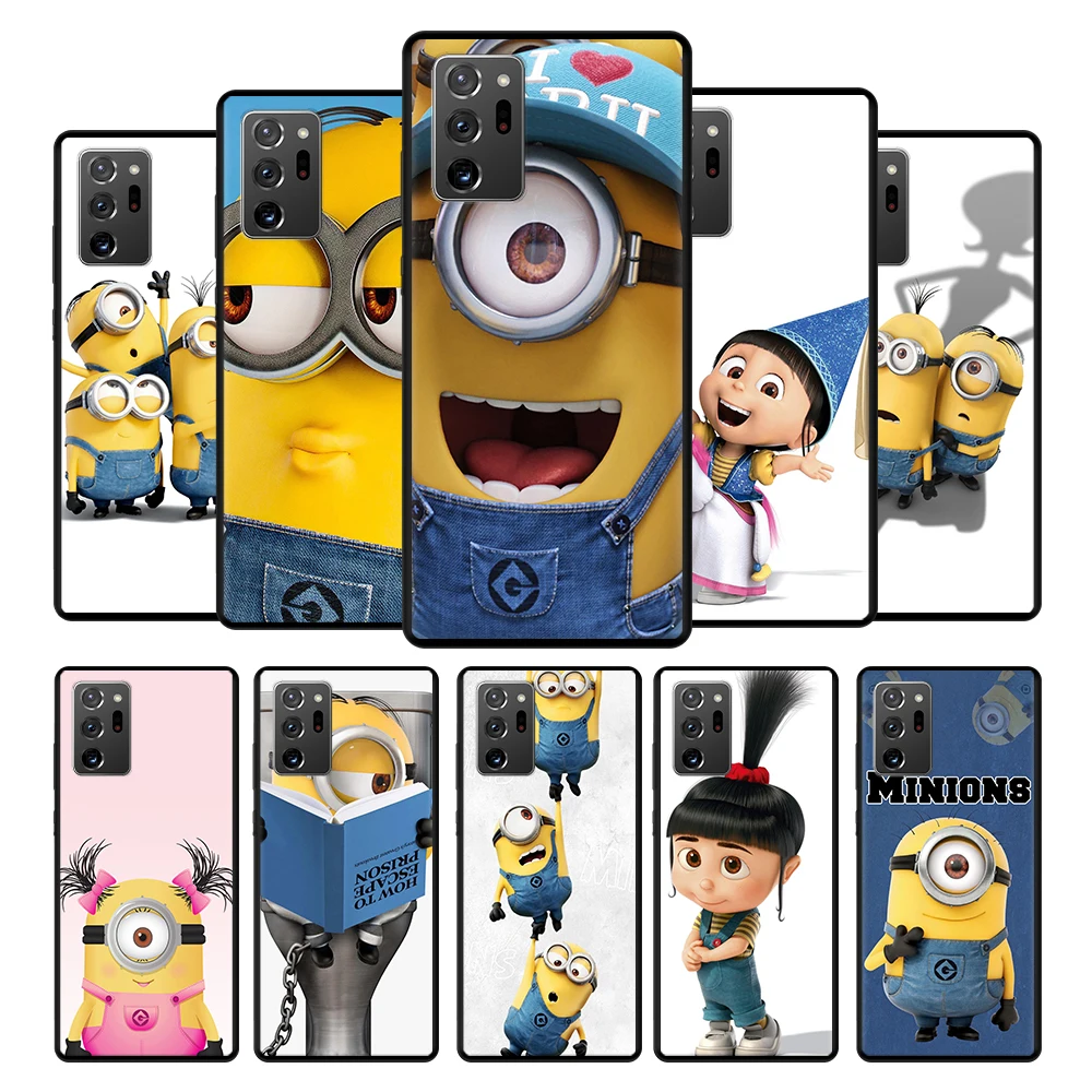 

Despicable Me Minions Cute Case Cover for Samsung Galaxy Note 10 20 8 9 10+ Ultra F12 F22 M30s M11 M22 5G Black Shockproof