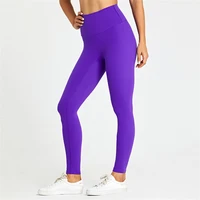 solid color athletic legging sport women fintess tight high waist yoga pant workout soft gym training100squat proof compression