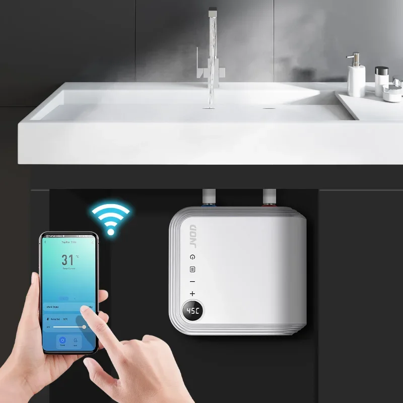 Фото Портативный электрический водонагреватель Point of Use (Wi-Fi, приложение TUYA, умный, мгновенный, без бака) №1
