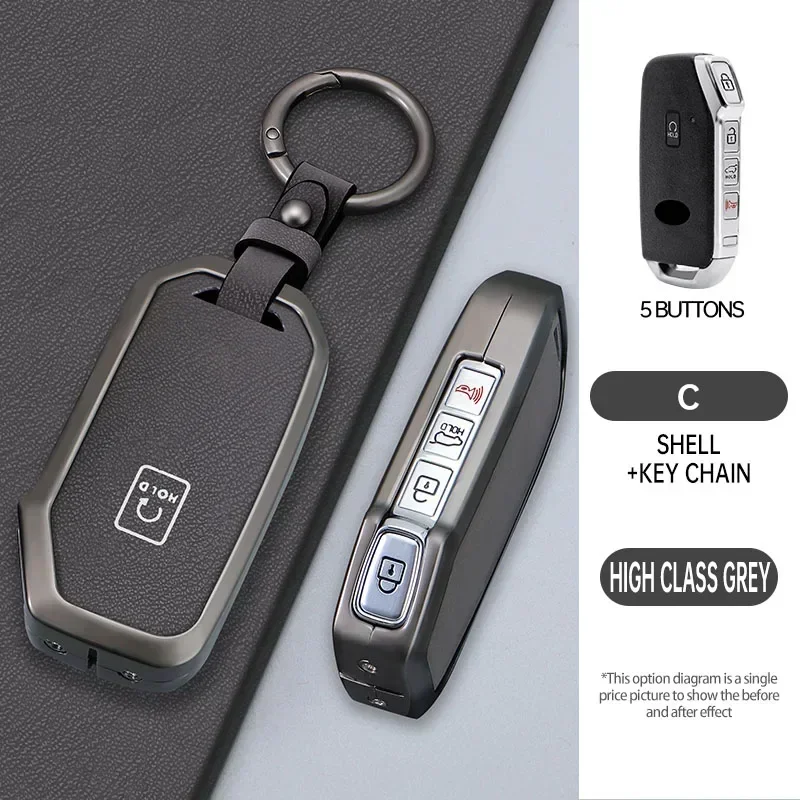 

Для Kia Sportage 2023 Kia Ray Sorento Soul Telluride Cerato 2020 K5 K8 2022 Чехол для ключей от автомобиля 3 4 5 кнопок Держатель брелока