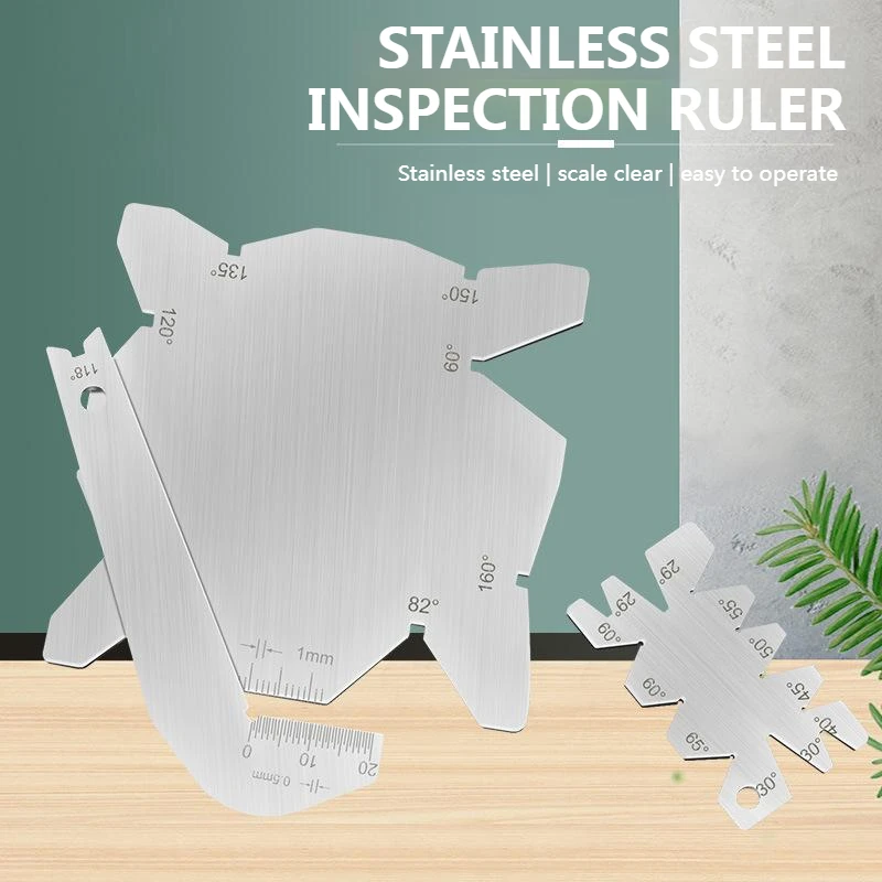 

Thread Cutting Gauge Stainless Steel Angle Arc Model Measuring Lather Tools Angle Detection Template Meter Woodwork Ruler Tools