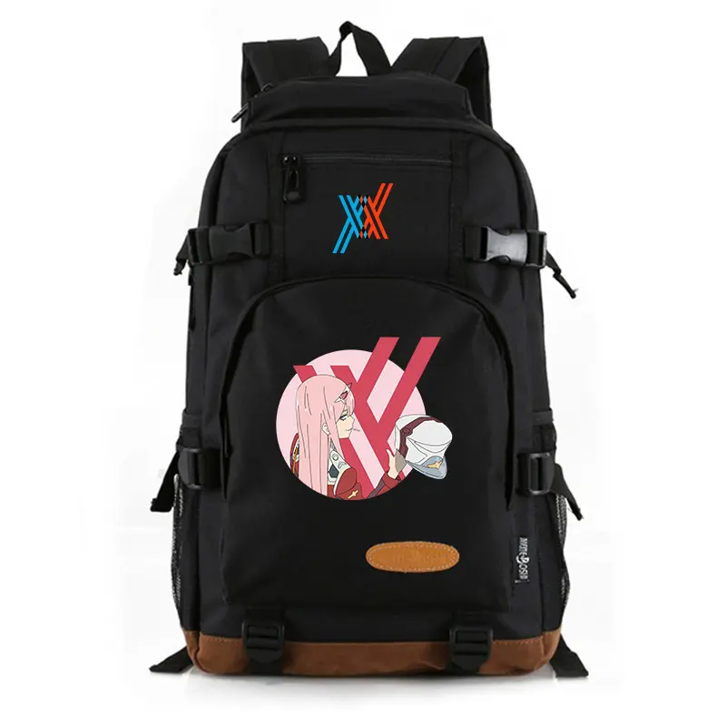 

Холщовый Рюкзак с рисунком аниме DARLING In The FRANXX для женщин и мужчин, повседневные Черные сумки для подростков, мальчиков и девочек, для колледжа, Прямая поставка