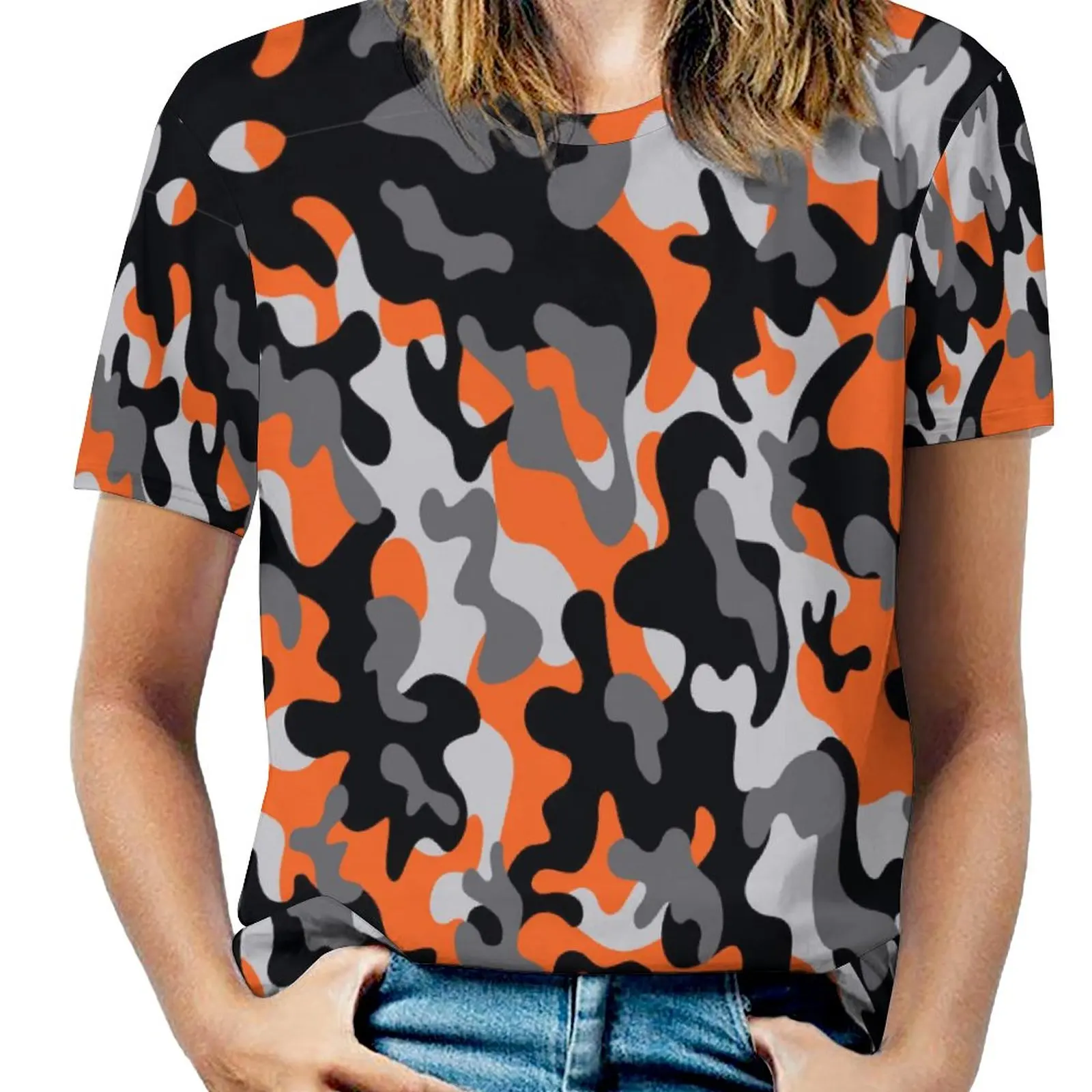 

Vibrant Camouflage Lattice Like Service Theme Modern Design Print T-shirt Harajuku Top Tee Hot Sale Leisure Sport Nerdy Eur Si