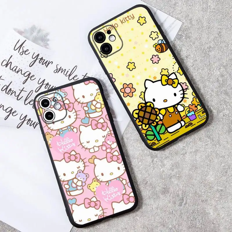 

Sanrio Cartoon HelloKitty Hello Kitty Phone Case For iphone 14 Plus 13 12 Mini 11 Pro XS Max X XR Cover