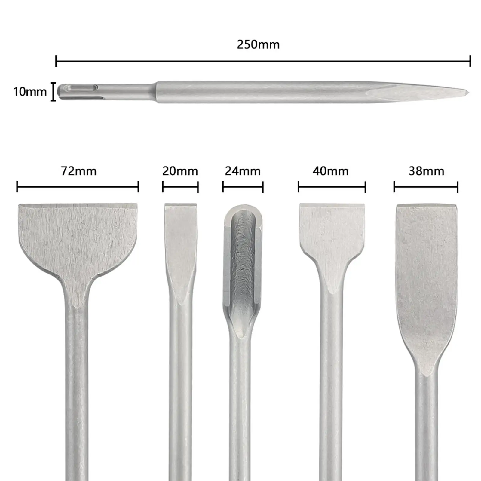 Набор насадок для дрели 6x250 мм