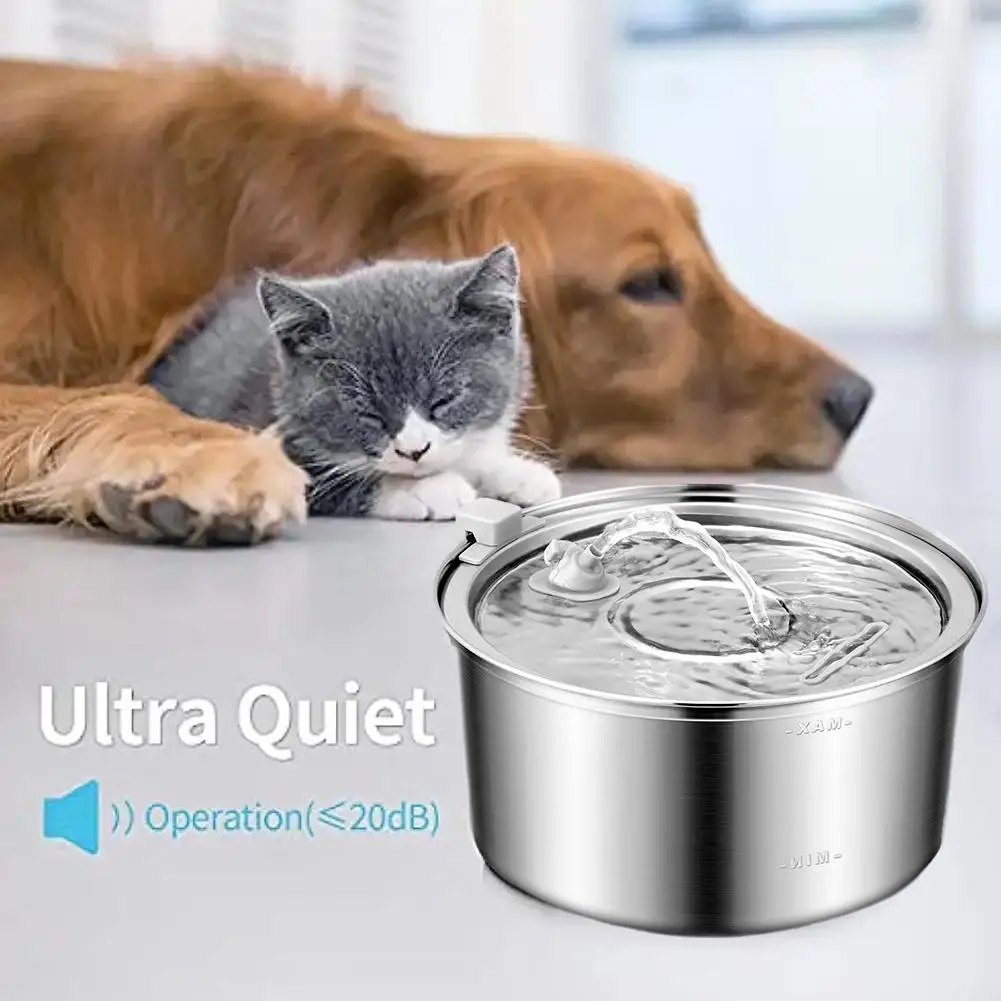 

304 Stainless Steel Pet Water Dispenser 3.2L Cat Water Water Cat Automatic Dispenser Dog Feeder And Circulation S2T0