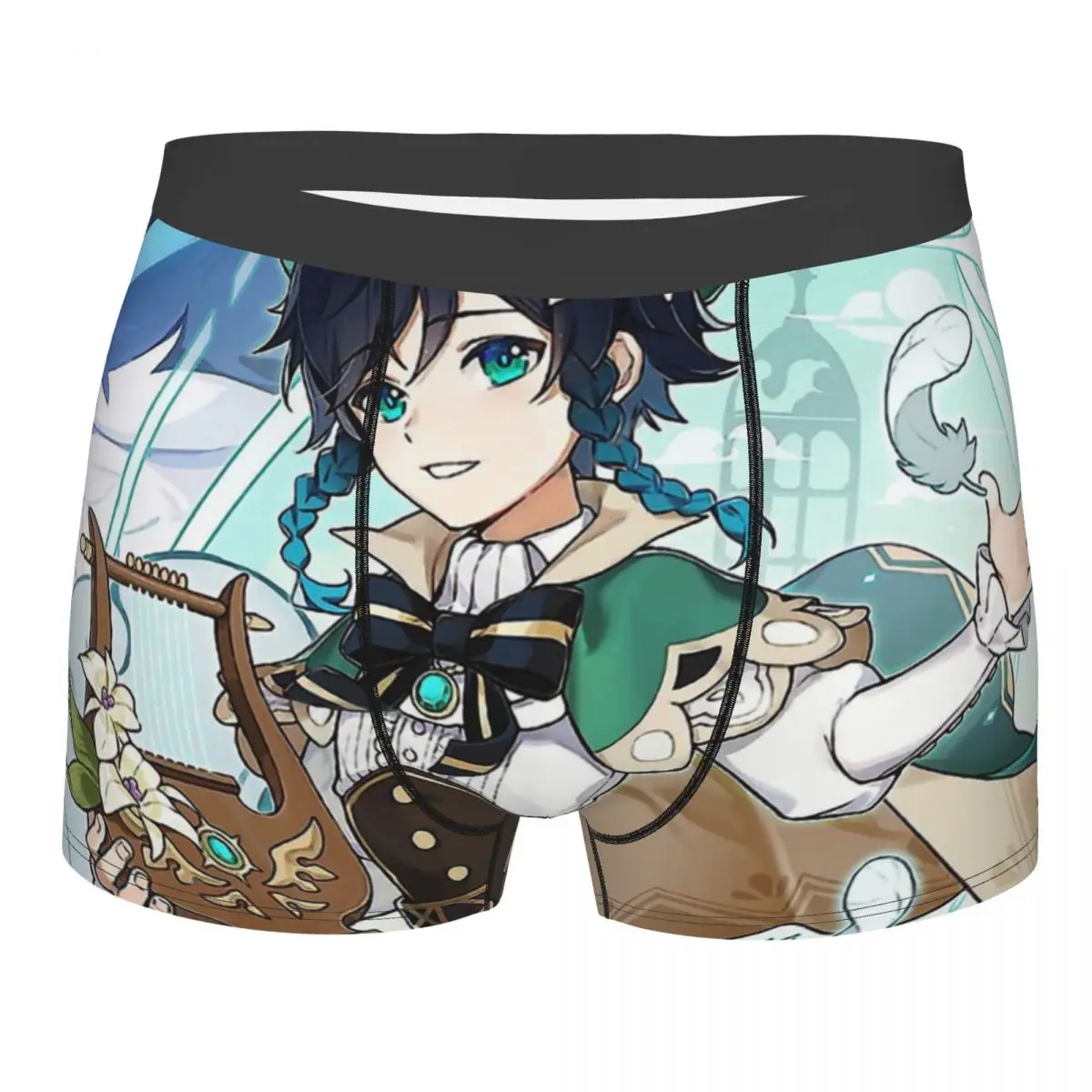 

Genshin Impact Venti Man's Boxer Briefs Highly Breathable Underpants High Quality Print Shorts Gift Idea