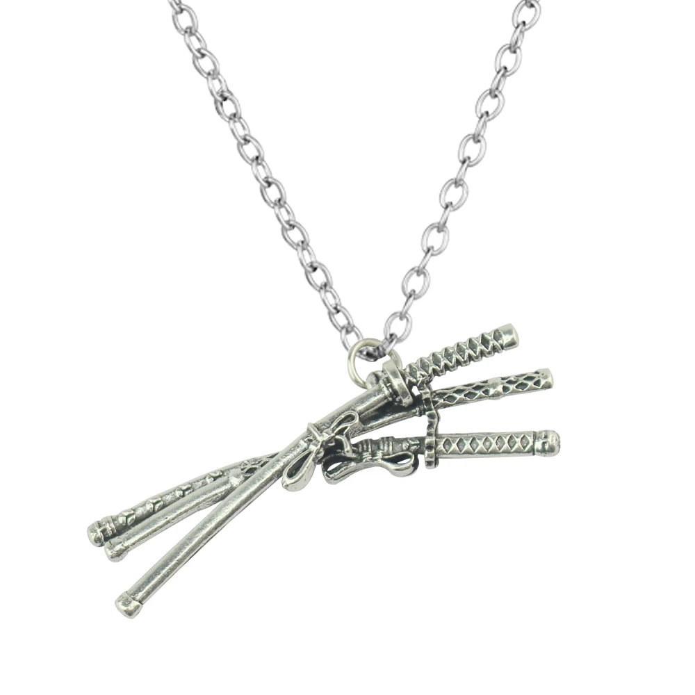 Ожерелье с подвеской в виде японского самурайского меча ророноа и Зоро