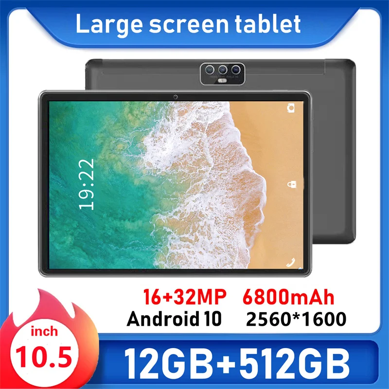 

10 Inch Tablets 12 RAM 512GB ROM Speaker Phone Tablet Pad Pro Google Play Ten core Android 10.0 Dual Call GPS WIFI