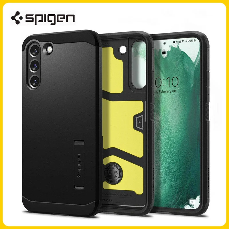 

Original Spigen Tough Armor Case For Samsung Galaxy S22 Plus (6.6") Vertical Stand Cases Shockproof Rugged Cover