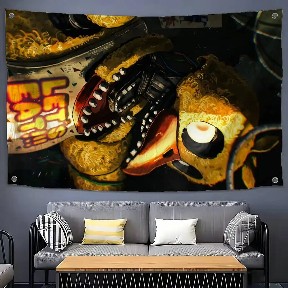 Фото Флаги F-Five-Nights-At-Freddys F-Fnaf, подходящие для вечеринок, клубов, украшения стен на открытом воздухе и в помещении, баннеры, подарки для фанатов №4