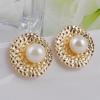 charm earrings hot lovely wedding big imitation pearl ear cuff jewelry stud earrings for women