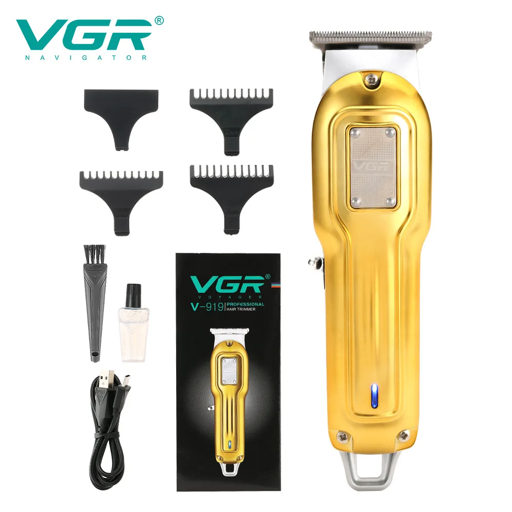 

VGR hair trimmer V919 USB rechargable hair clipper small hairdresser oil head whitening engraving hair carving clipper