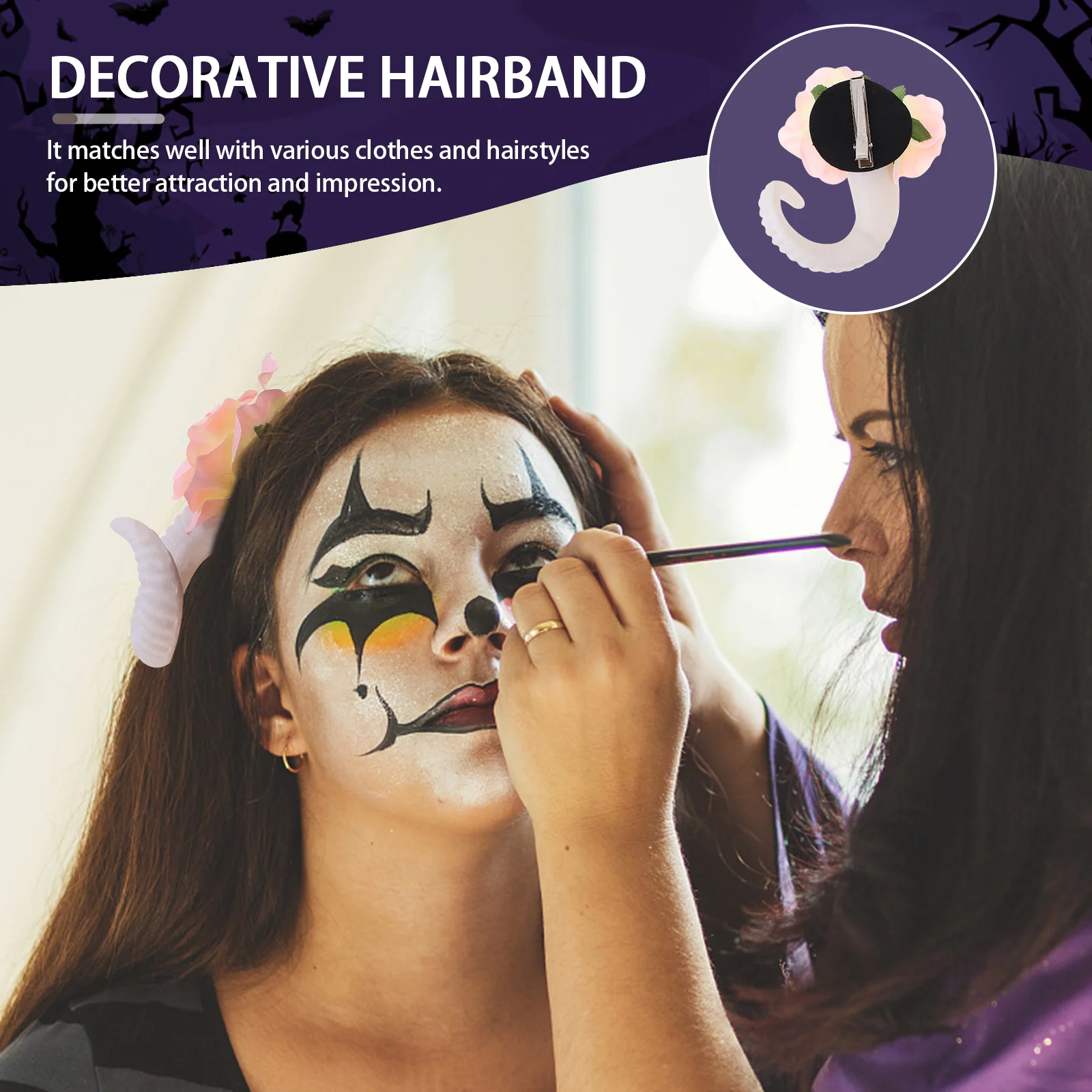 Заколка для волос с когтями белые рога косплея ювелирные изделия повязка на