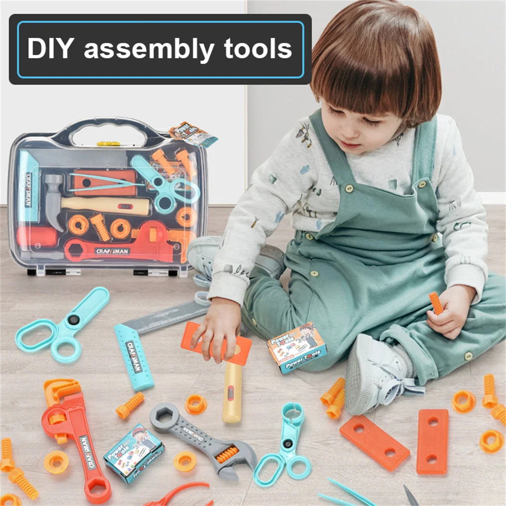 

Tool Toys Simulation Repair Drill Toddler Toolbox Birthday Party Presents Children Handy Toy Educational Package Random