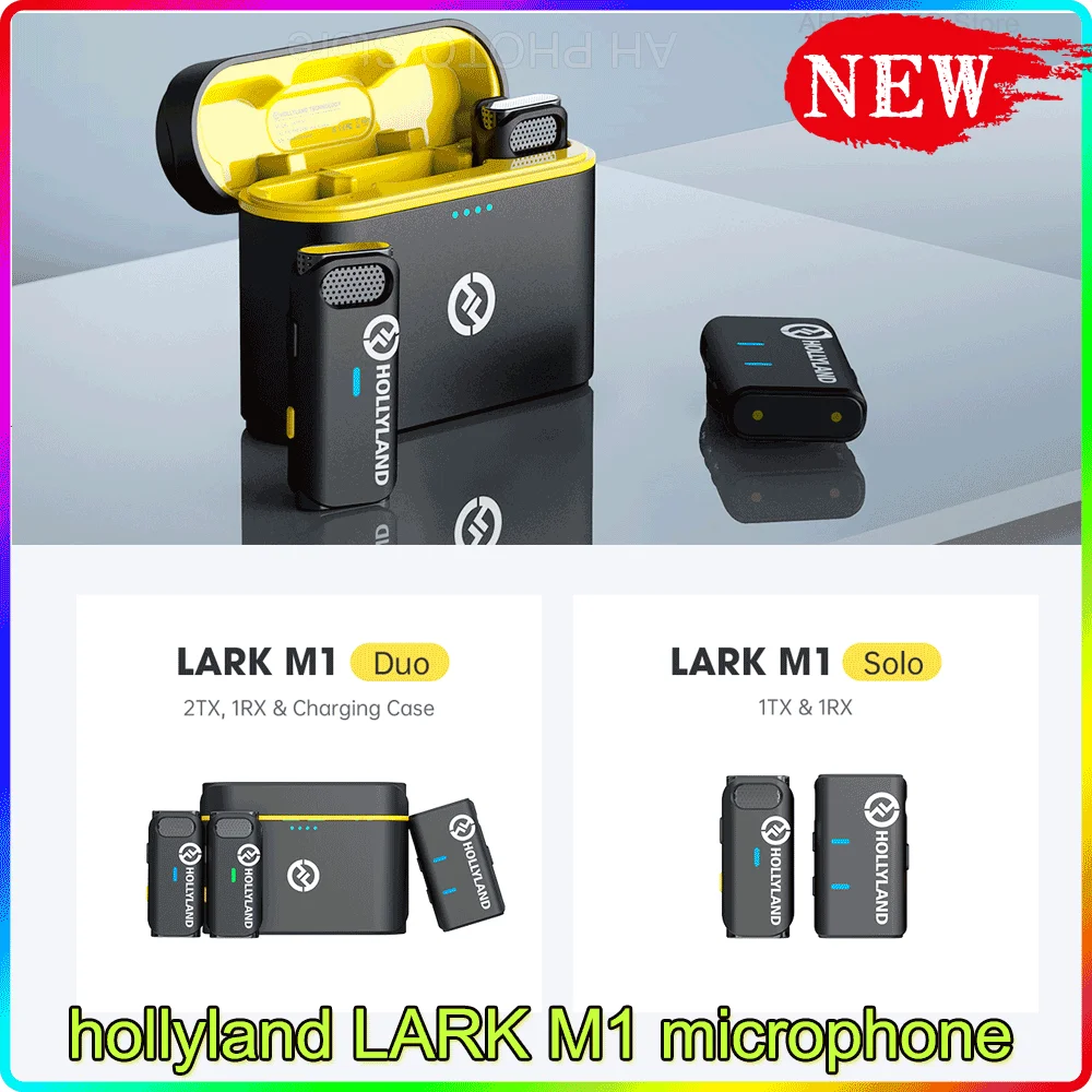 

Hollyland Lark M1 Wireless Lavalier Microphone with Charging Case 650ft for Interview Vloging Live Streaming Wireless Microphone