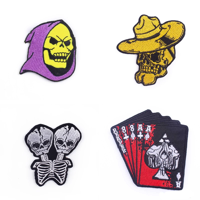

Horror Movies Patches On Clothes Punk Patch Rock Iron On Patches For Clothing DIY Hippie Embroidered Patch Scary Movie Badge