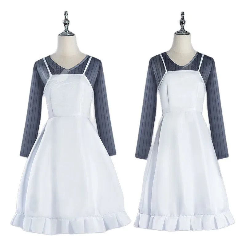 

Anime Oshi No Ko Daily Cosplay Costume Hoshino Ai Cosplay Costume Daily Dress White Long Slip Skirt Shirt Set Woman Outfit