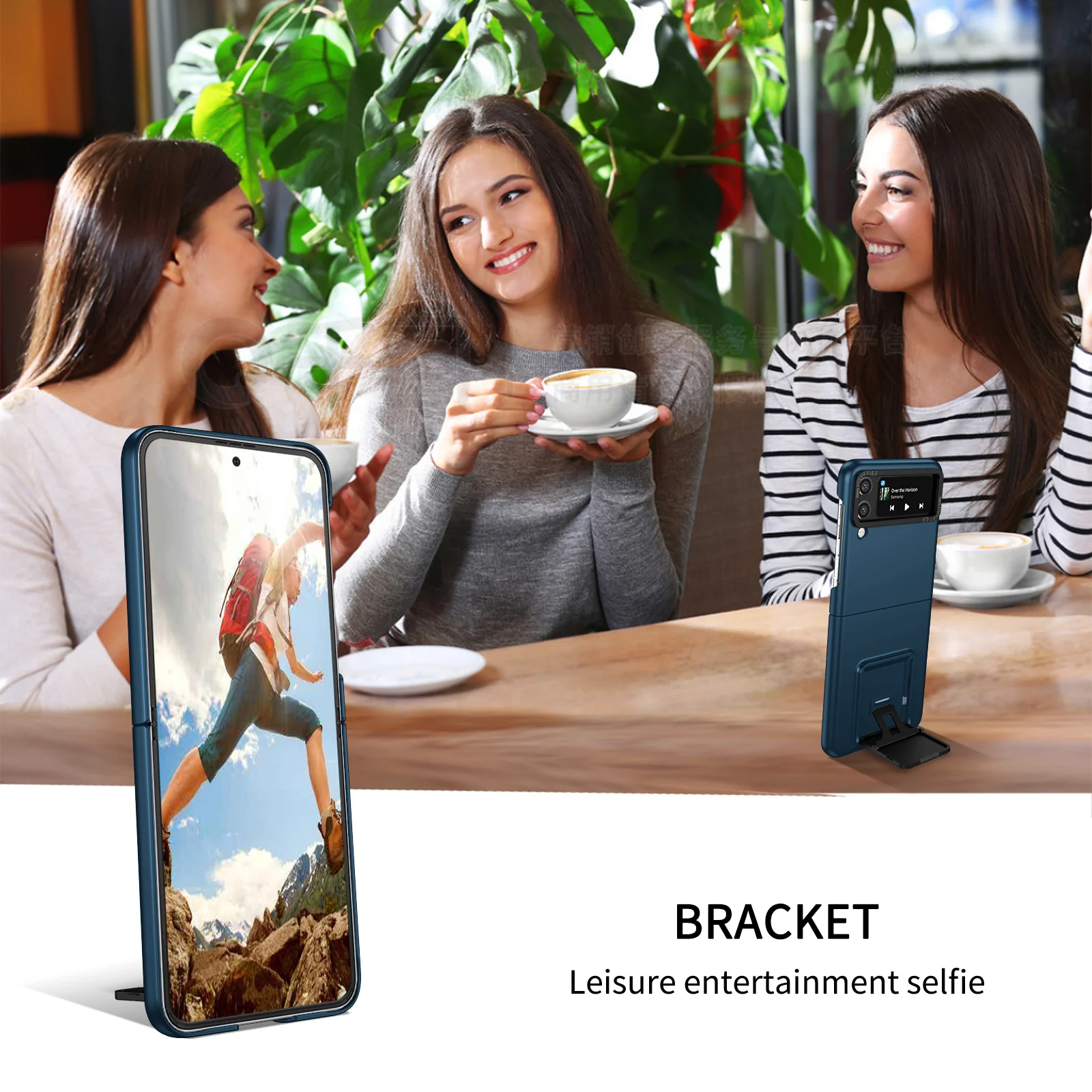 Чехол-подставка из поликарбоната с защитой от падения для Samsung Galaxy Z Flip3 Flip4 Flip 4 3 5G