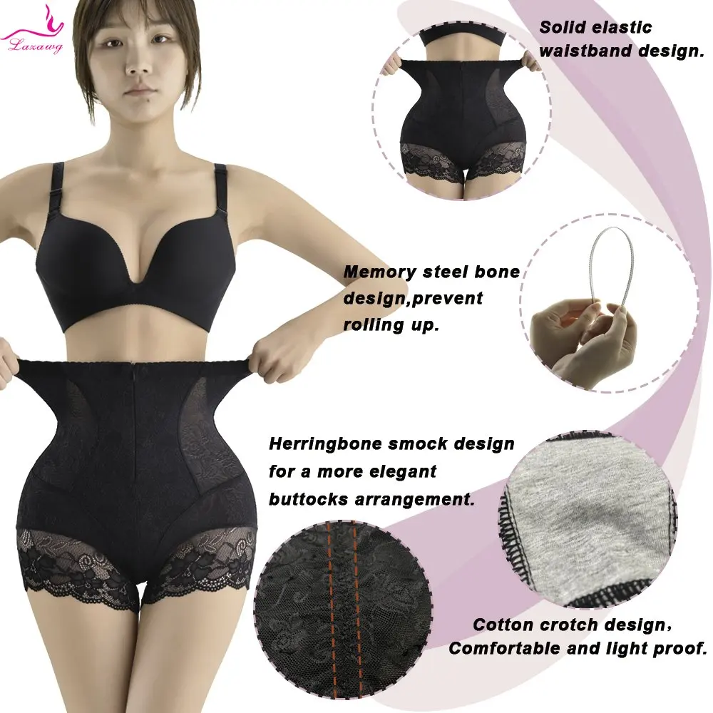 LAZAWG Body Shaper Briefs for Women Tummy Control Panty with Waist Trainer High Waist Hook Panties Thigh Butt Lifter Shapewear