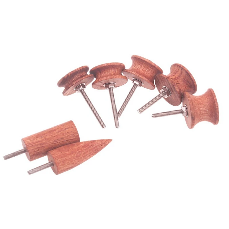 

7 Pcs Leather Burnisher Tool Polished Edge Tools Pointed Tip Wood Burnishing Head For Rotary DIY Craft Drill Set