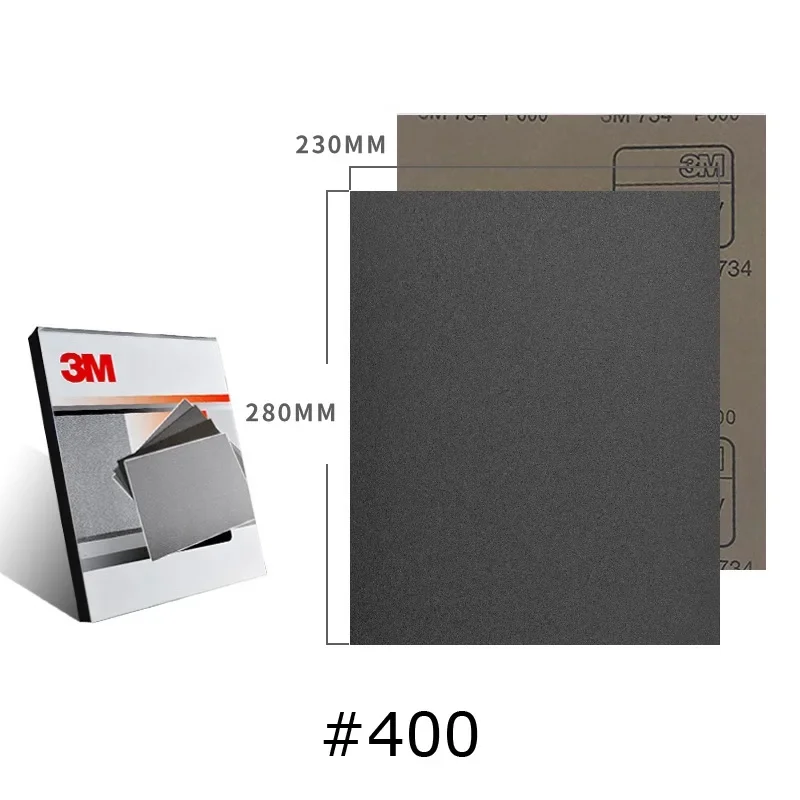 

10 шт. 734 наждачная бумага на водной основе для автомобиля, красивое шлифование, полировка, сухая и влажная шлифовка, 230*280 мм Φ супер для 3M Grit240 ~ 1200