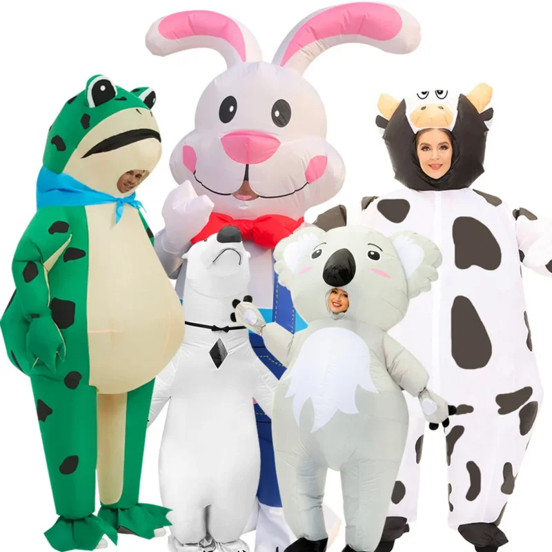 

Farm Cow Pink Piggy Zebra Inflatable Costume Halloween Carnival Friend Party Cosplay Stage Catwalk Masquerade Party Holiday Gift