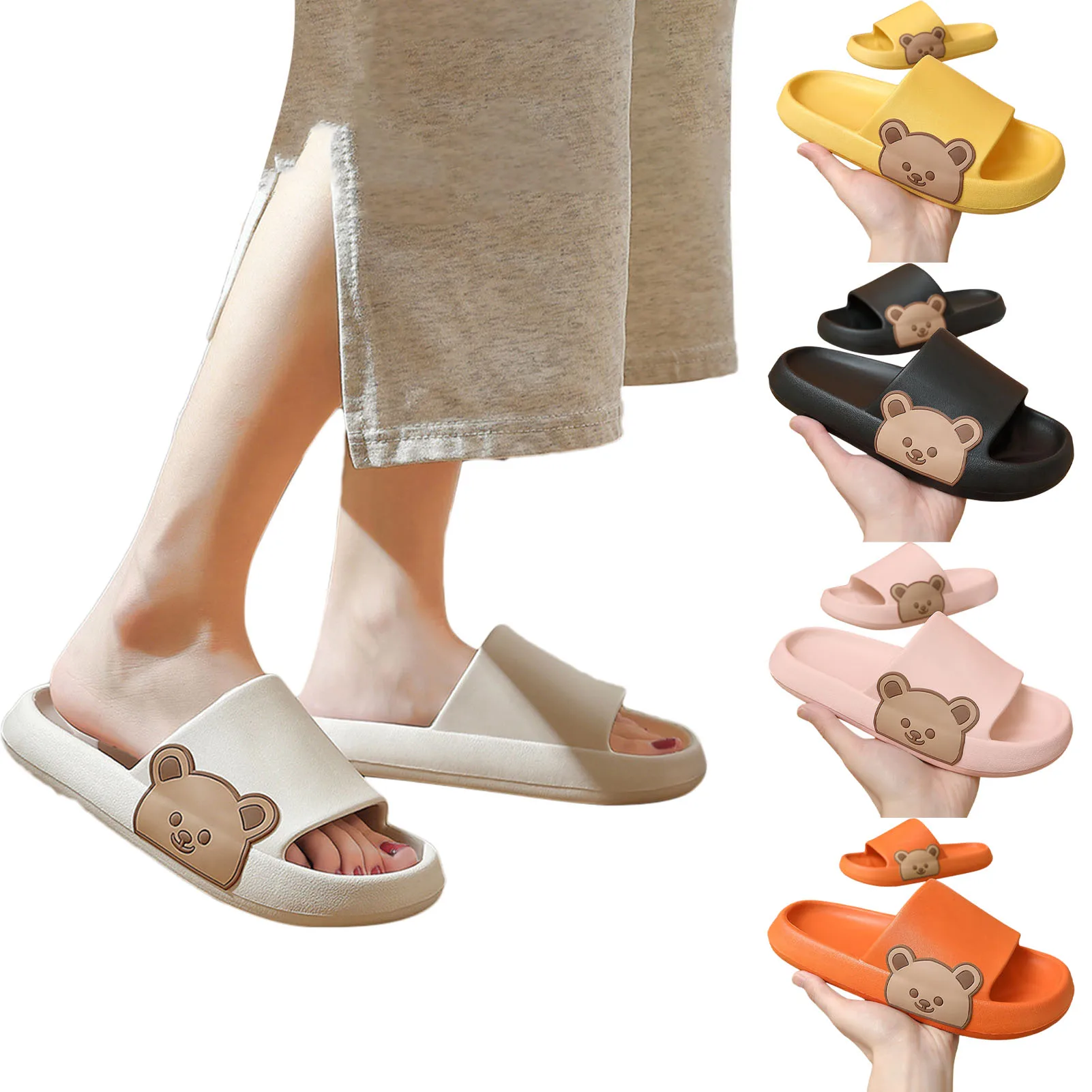 

Сланцы для женщин и мужчин, Мягкие Шлепанцы из ЭВА, с открытым носком, для душа, в ванную комнату, Нескользящие, для спа