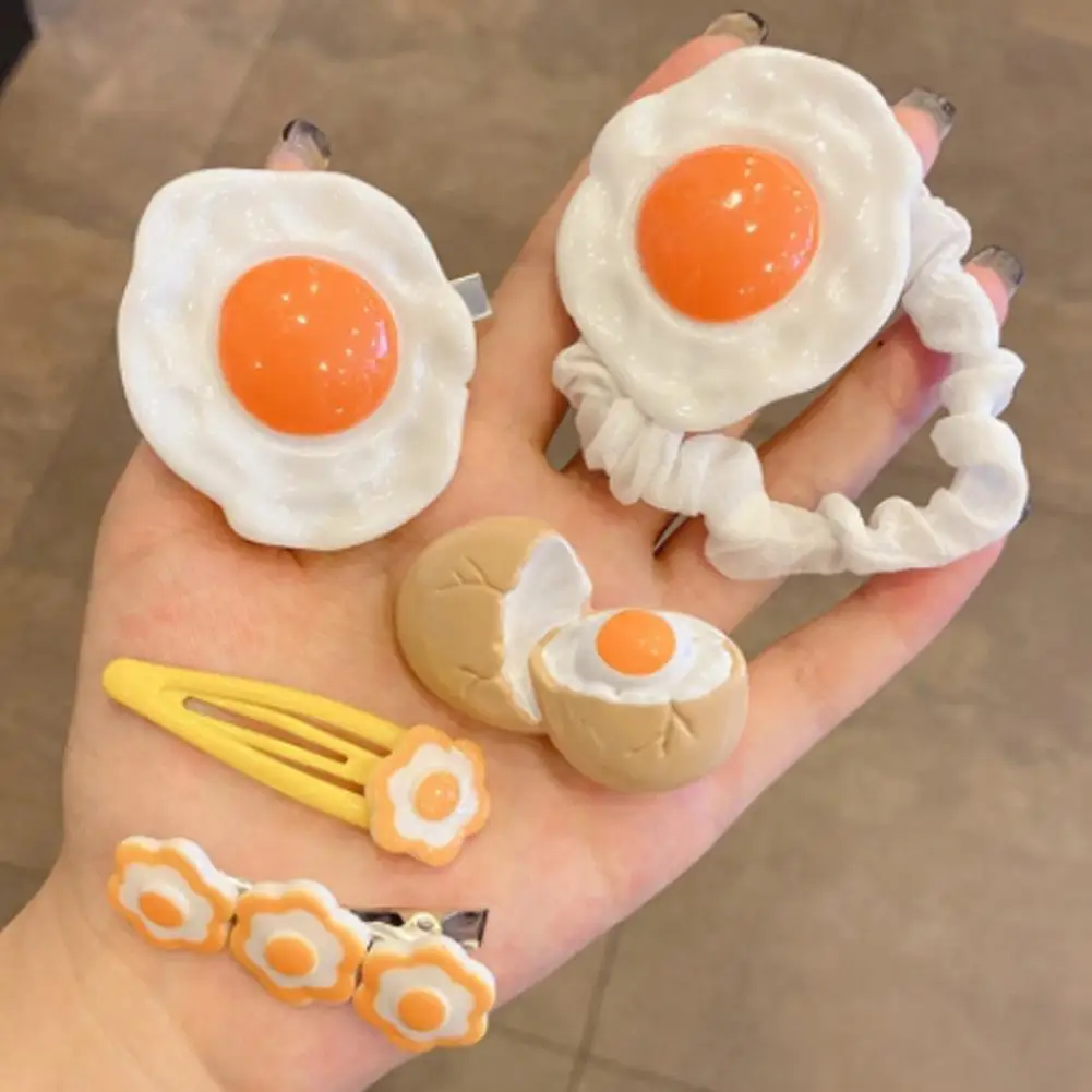 

2022 Милая рифленая вилка, зажимы для волос для женщин и девушек, заколка-пряжка с яичком, верёвка для волос