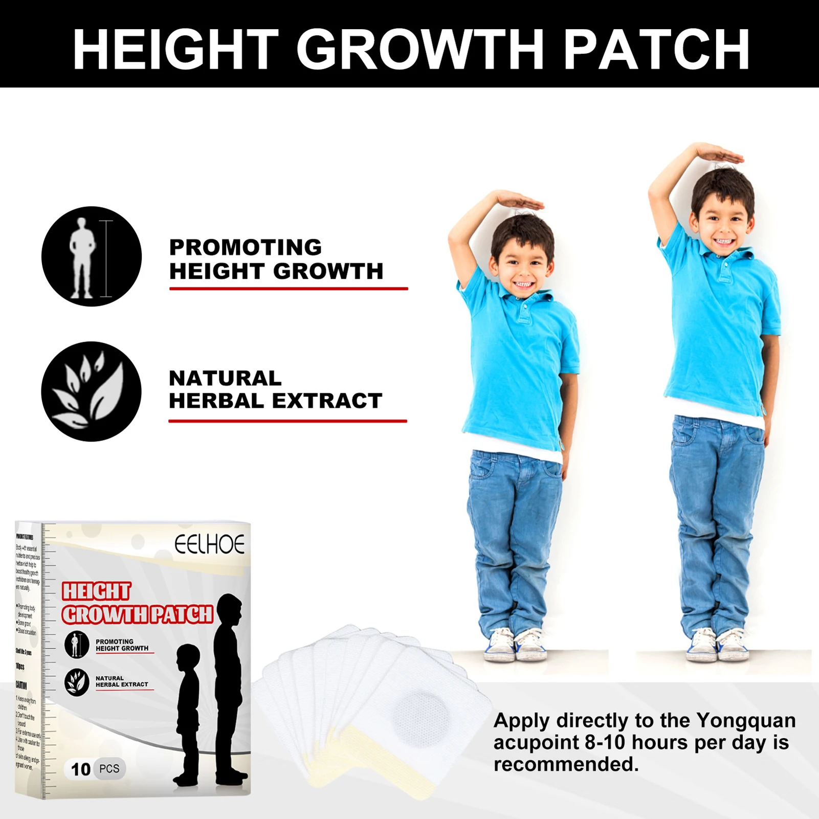 

Body Height Enhancer Foot Patch Easy To Use Foot Patch For Increase Height Grow Taller Foot Patch