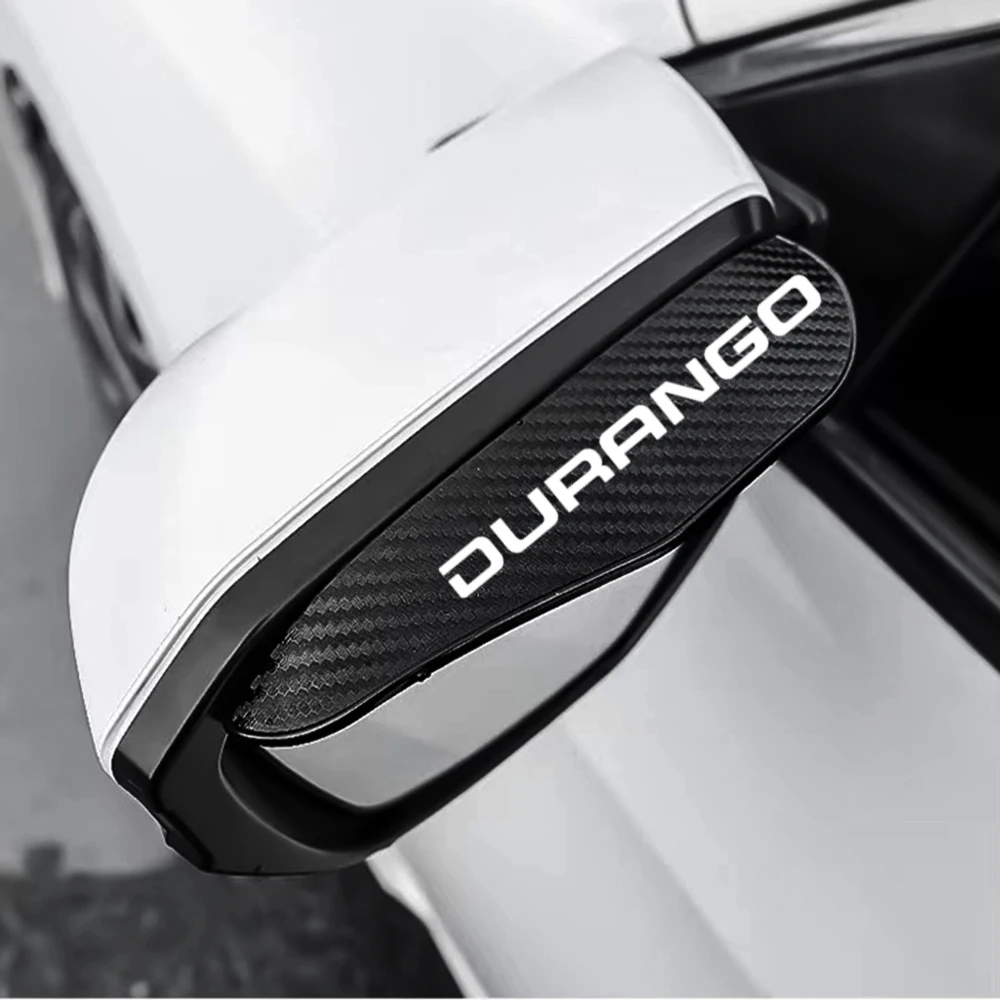 

2xCar Rearview Mirror Rain Eyebrow Accessories Rain Shield Rain Cover Carbon Fiber Rear View Side Mirror for Dodge DURANGO