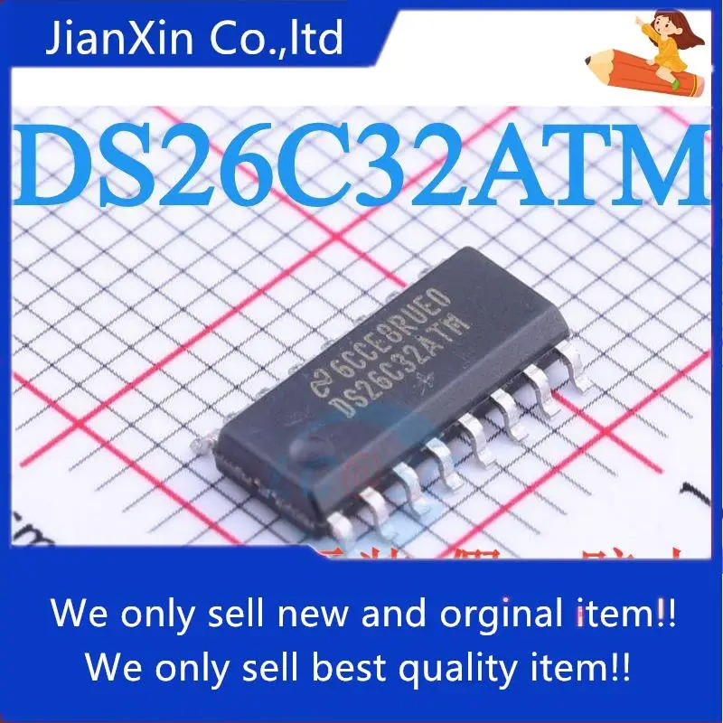 

10pcs 100% orginal new common interface serial chip DS26C32ATM SOP16