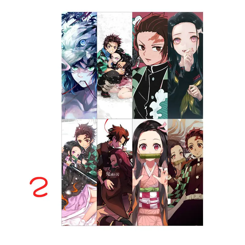 

Demon Slayer Kimetsu No Yaiba Anime Bookmarks Waterproof Transparent PVC Plastic Bookmark Beautiful Book Marks Gift