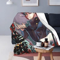 jujutsu kaisen anime fuzzy blankets gojo satoru wolf creative throw blankets for bed sofa couch rug piece