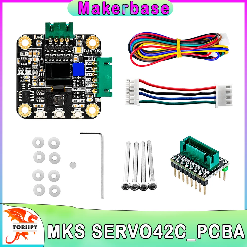 Фото Makebase MKS SERVO42C PCBA NEMA17 шаговый двигатель с замкнутым контуром, драйвер деталей 3D-принтера с ЧПУ предотвращает потери шагов для Gen_L SGen_L №1