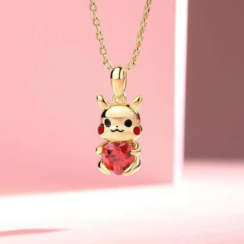 

Hot Selling New Product 2023 Creative Fashion Golden Animal Pkq Love White Stone Jewelry Necklace Pendant Earrings Jewelry