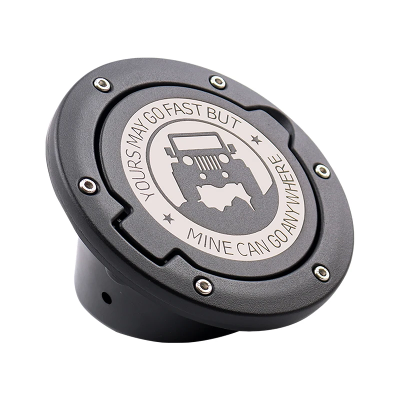 

Metal Gas Cap Fuel Door Gas Tank Cover Fit for Wrangler JK Unlimited 07-17
