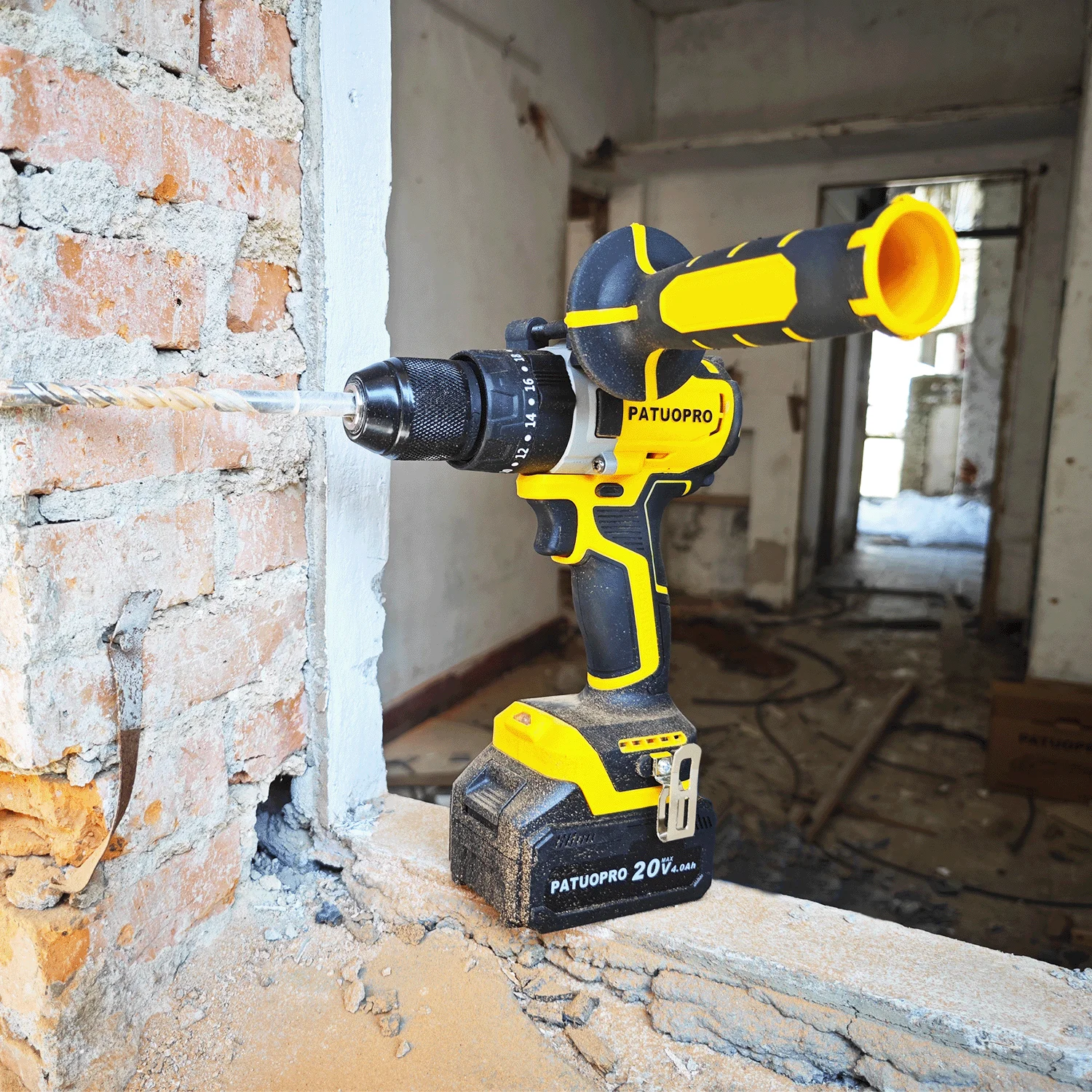 Brushless Cordless Hammer Drill 13mm Ratchet Power Impact Drill Ice Screwdriver fit BL1830 1840 1850 1860(Without Battery) 6