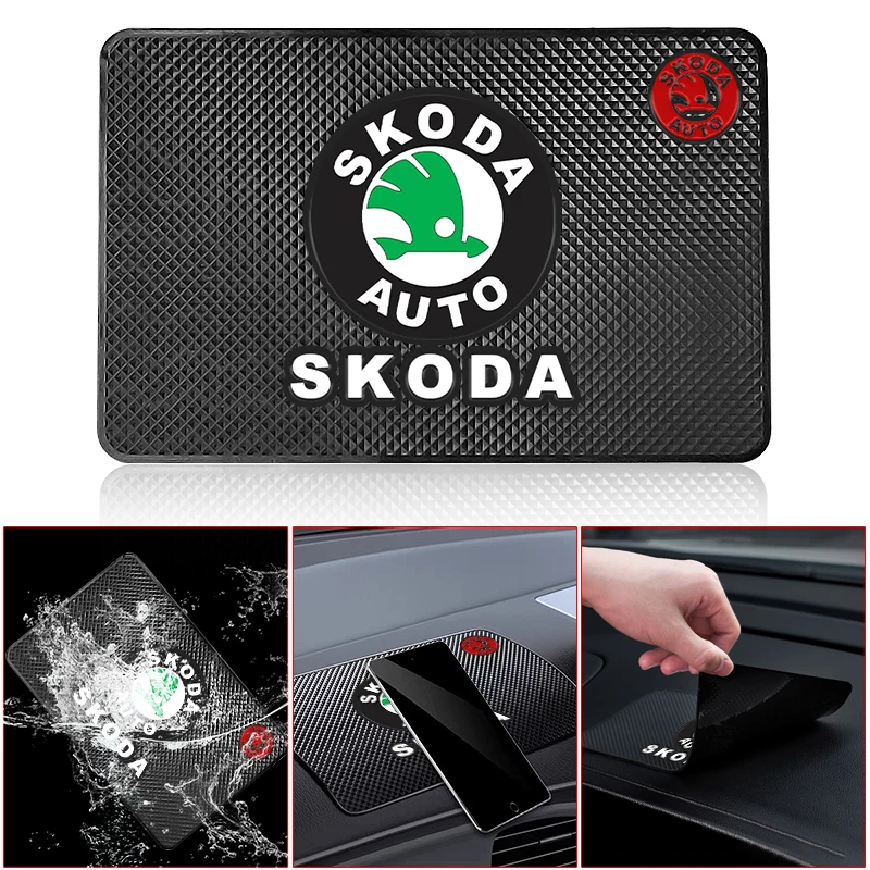 

1pcs Car Anti-Slip Pad Car Interior Dashboard Phone Gel Pad Fixed Anti-Slip Pad For Skoda Octavia Fabia Rapid Yeti Kodiaq Superb