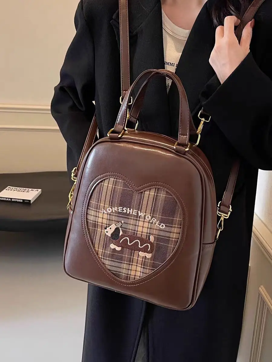 Женский рюкзак в корейском стиле модный INS белый черный винтажный сумки для