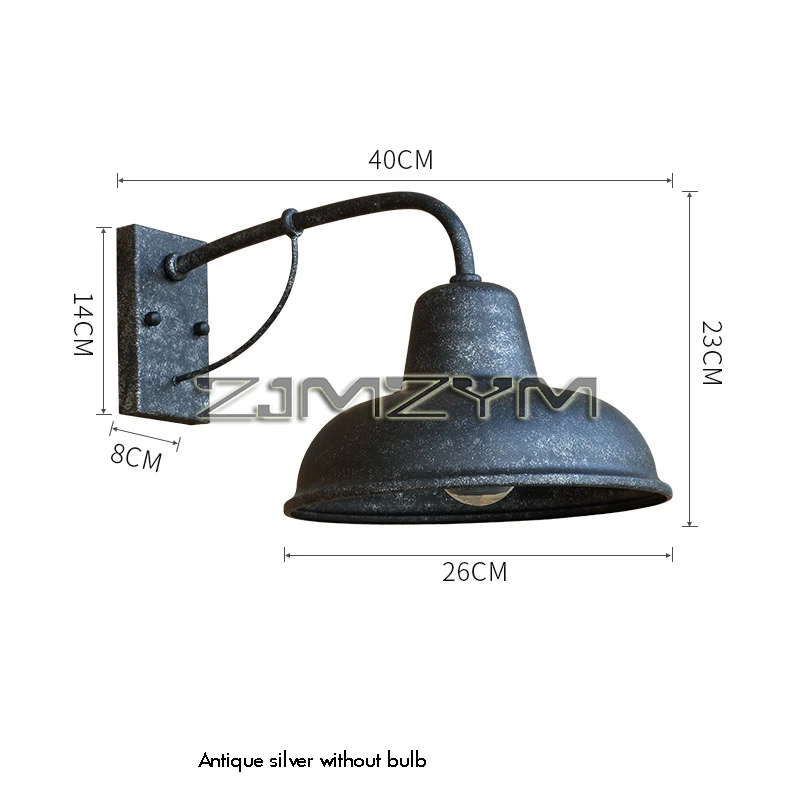 

Настенный светильник ZJMZYM, черный, кованое железо