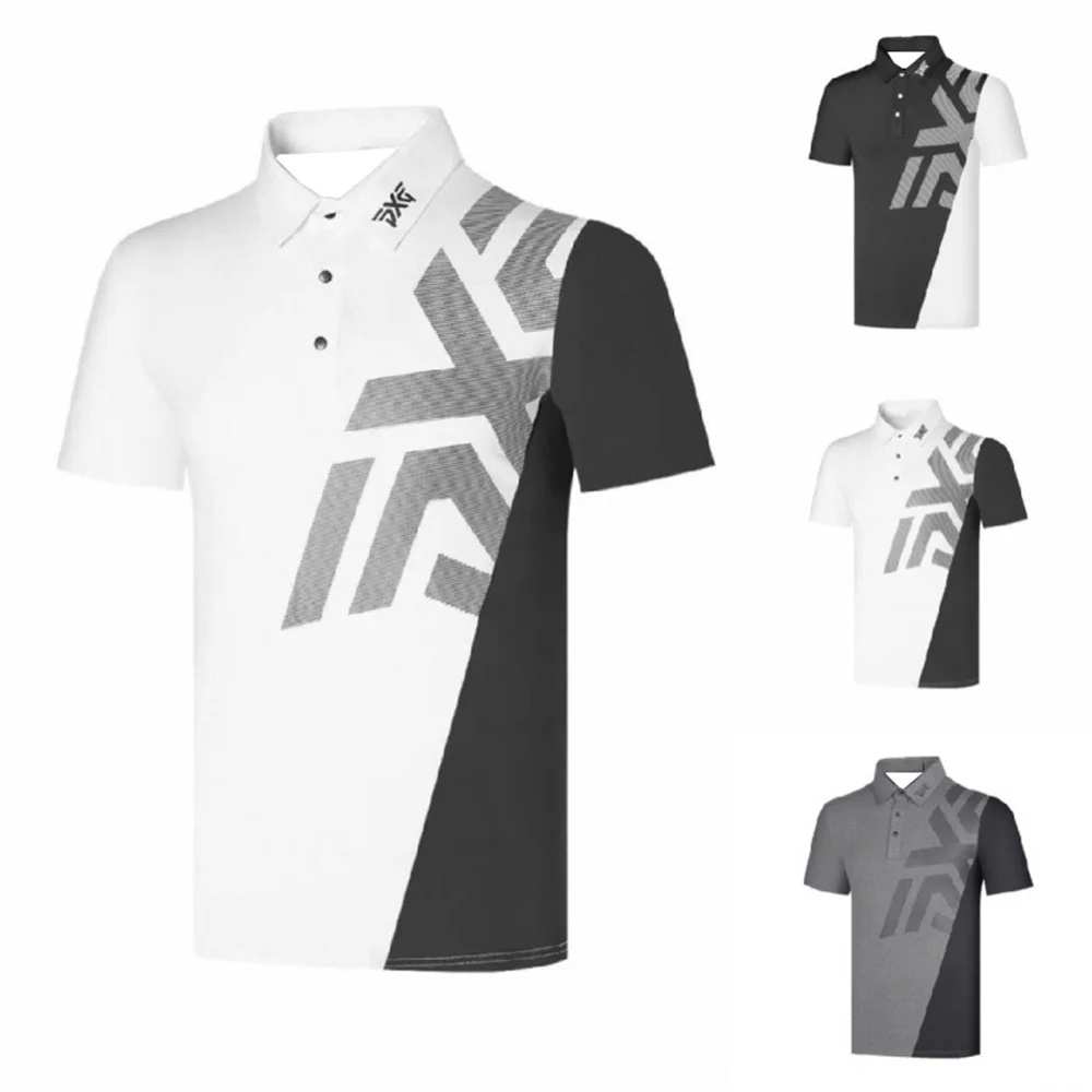 

Golf Clothing Men Sports Leisure Golf Wear Outdoor Breathable Anti-pilling Polyester Quick Dry Woman Short-sleeved T-shirt Polo